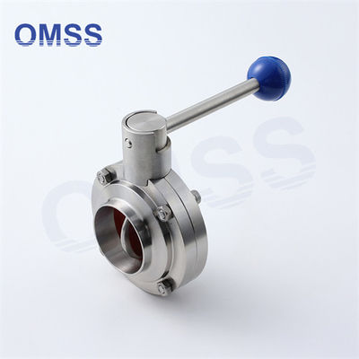 Sanitaire vlinderklep 3A SMS DIN Food Grade SS304/316L Lashandleiding met trekhandvat