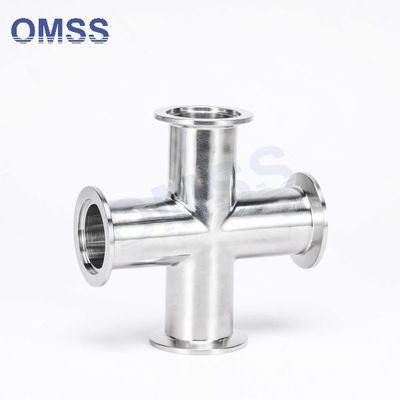 Vacuümfittings KF gelijk kruis 4-weg adapter halfgeleider accessoire KF25 kruis KF40 roestvrij staal SS304 SS316L KF Fla