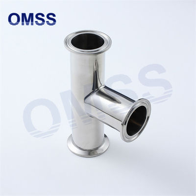 Sanitaire onderdelen van roestvrij staal 304 Roestvrij staal Tee 7MP Pipe Clamp Tee