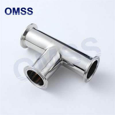 Sanitaire onderdelen van roestvrij staal 304 Roestvrij staal Tee 7MP Pipe Clamp Tee