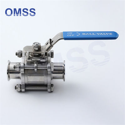 Tri Clamp Ball Valve 3A 1&quot; Sanitair 3PC Niet- vasthoudend handmatig gemotoriseerd met hoog platform