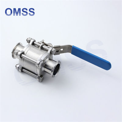 Tri Clamp Ball Valve 3A 1&quot; Sanitair 3PC Niet- vasthoudend handmatig gemotoriseerd met hoog platform