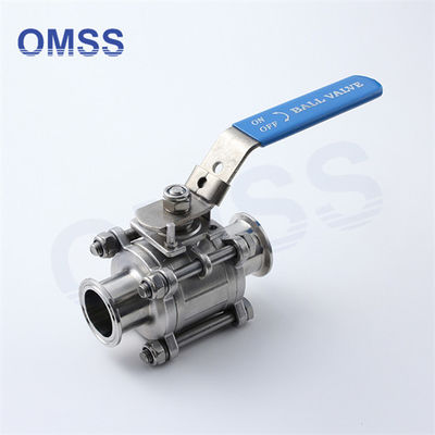 Tri Clamp Ball Valve 3A 1&quot; Sanitair 3PC Niet- vasthoudend handmatig gemotoriseerd met hoog platform