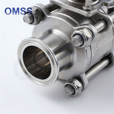 Tri Clamp Ball Valve 3A 1&quot; Sanitair 3PC Niet- vasthoudend handmatig gemotoriseerd met hoog platform