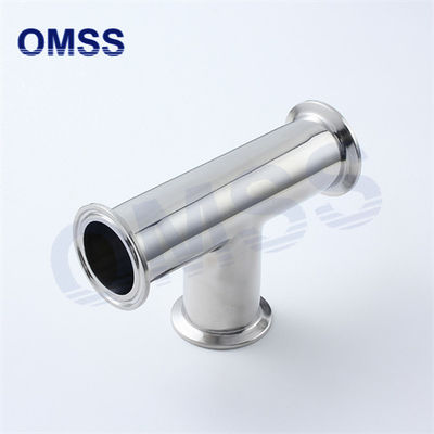 Sanitaire onderdelen van roestvrij staal 304 Roestvrij staal Tee 7MP Pipe Clamp Tee