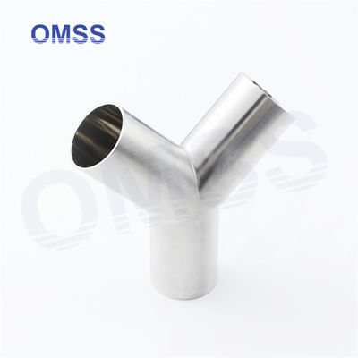Metrische sanitaire toebehoren 316l Voedingsmiddelen in roestvrij staal Pipe Fitting Y Type Tee Pipe Fitting