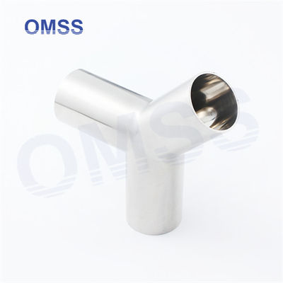 Metrische sanitaire toebehoren 316l Voedingsmiddelen in roestvrij staal Pipe Fitting Y Type Tee Pipe Fitting