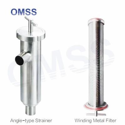DN20-DN200 Sanitair filter SS316 roestvrij staal gesoldeerd hoektype strainer Winding metalen filter