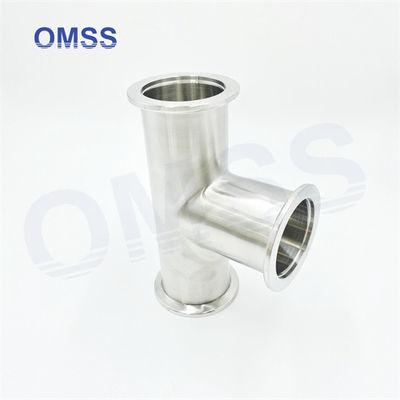 Sanitaire onderdelen van roestvrij staal 304 Roestvrij staal Tee 7MP Pipe Clamp Tee