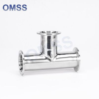 Sanitaire onderdelen van roestvrij staal 304 Roestvrij staal Tee 7MP Pipe Clamp Tee